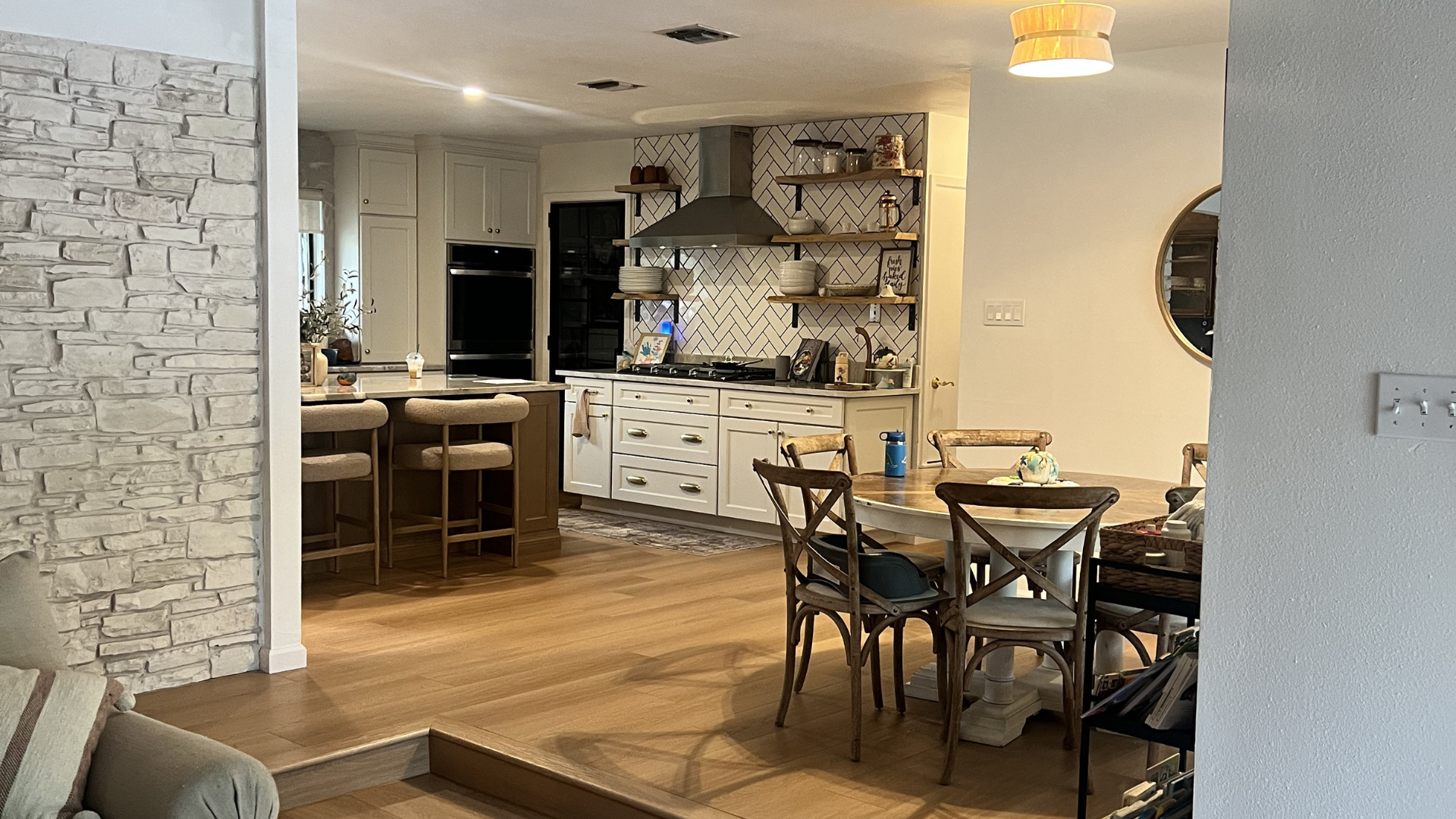 custom tile backsplash installation in San Antonio kitchen